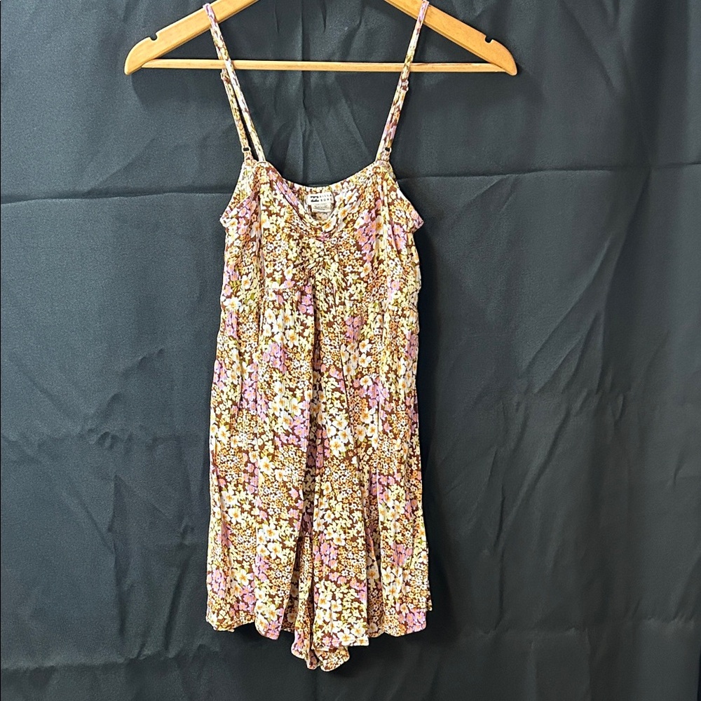 Billabong Day Glow Romper Multicolored Floral Women Medium - Picture 2 of 13